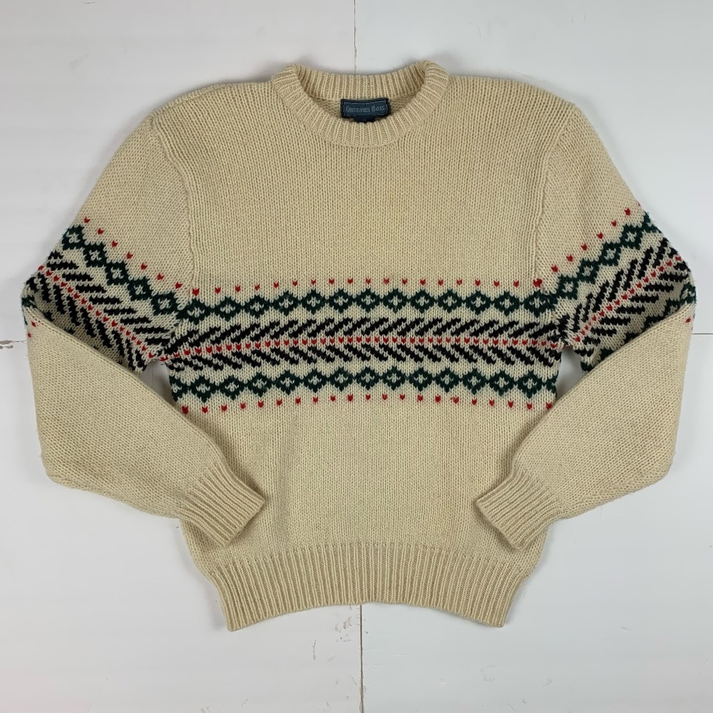CHRISTOPHER HAYES LONG SLEEVE 100% WOOL KNITTED PULLOVER CASUAL WINTER SWEATER